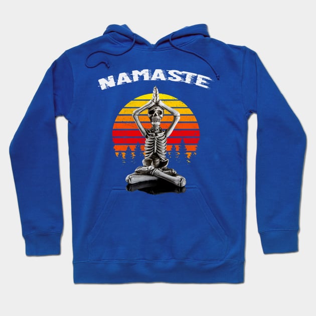 Namaste Yoga Skeleton Hoodie by By Diane Maclaine